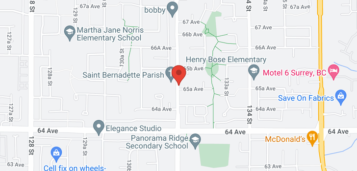 map of 13207 65A AVENUE